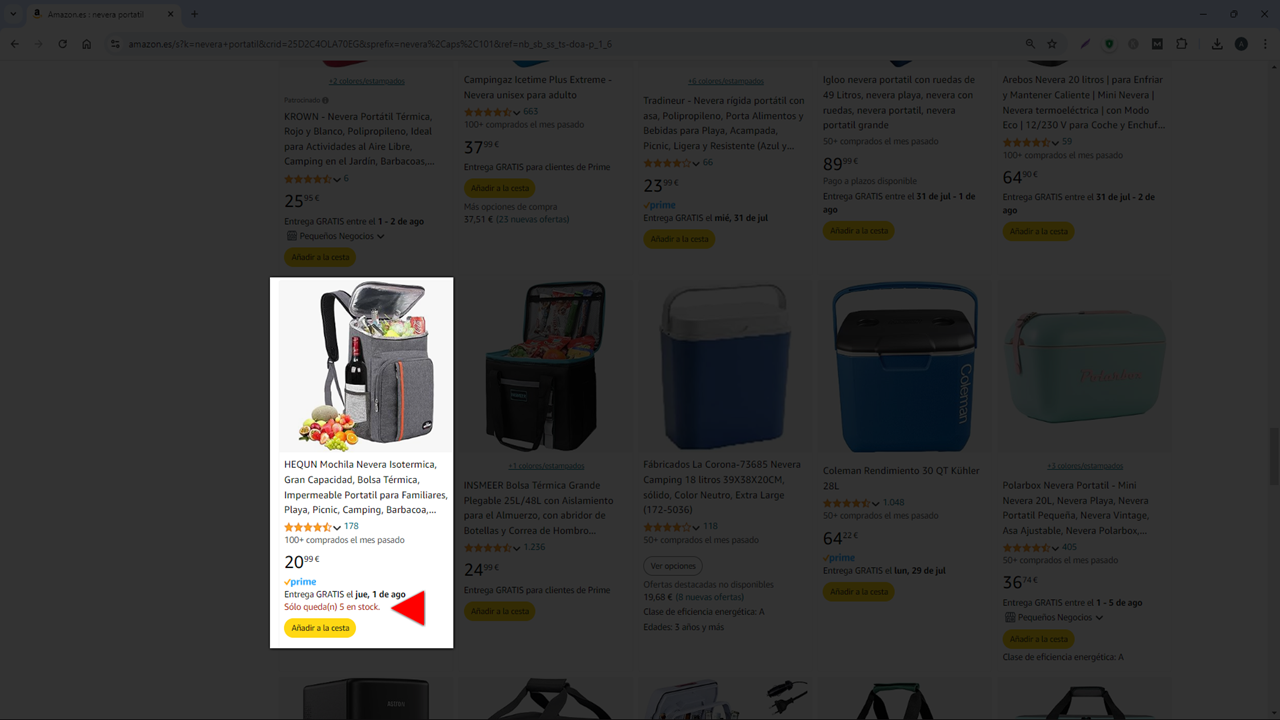 Scarcity bias on Amazon 5